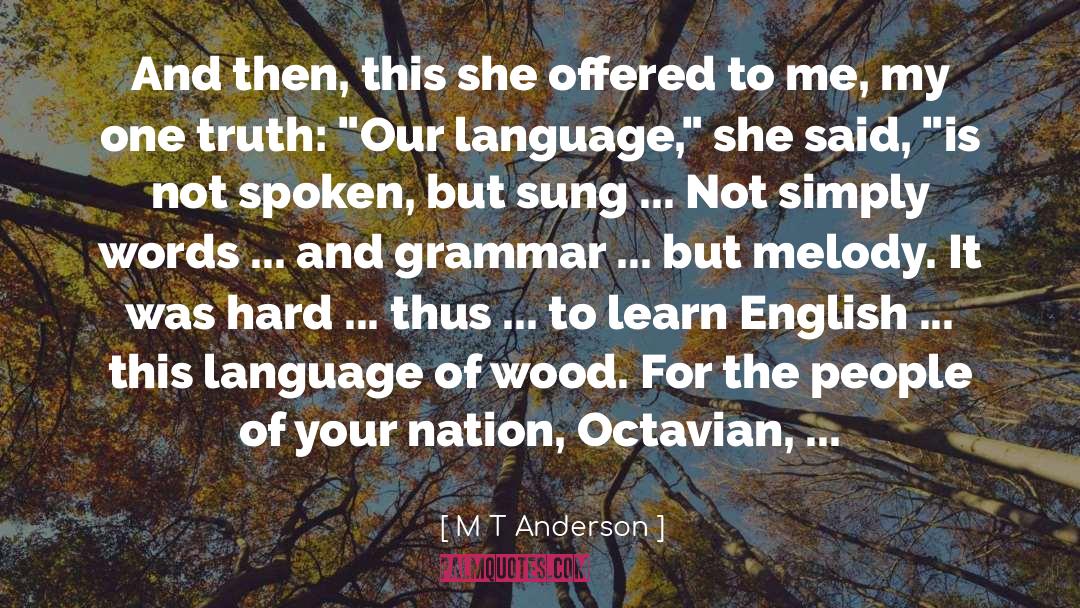 Learn English quotes by M T Anderson