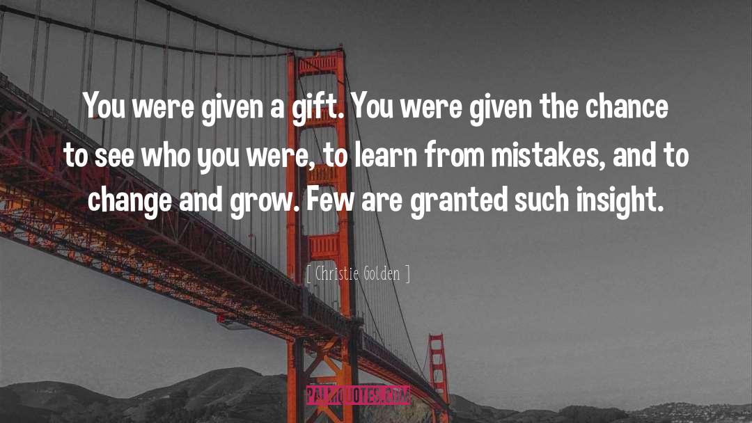 Learn From Mistakes quotes by Christie Golden