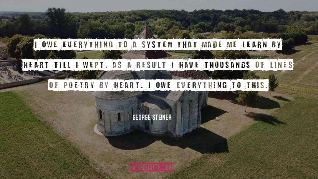 Learn To Earn quotes by George Steiner