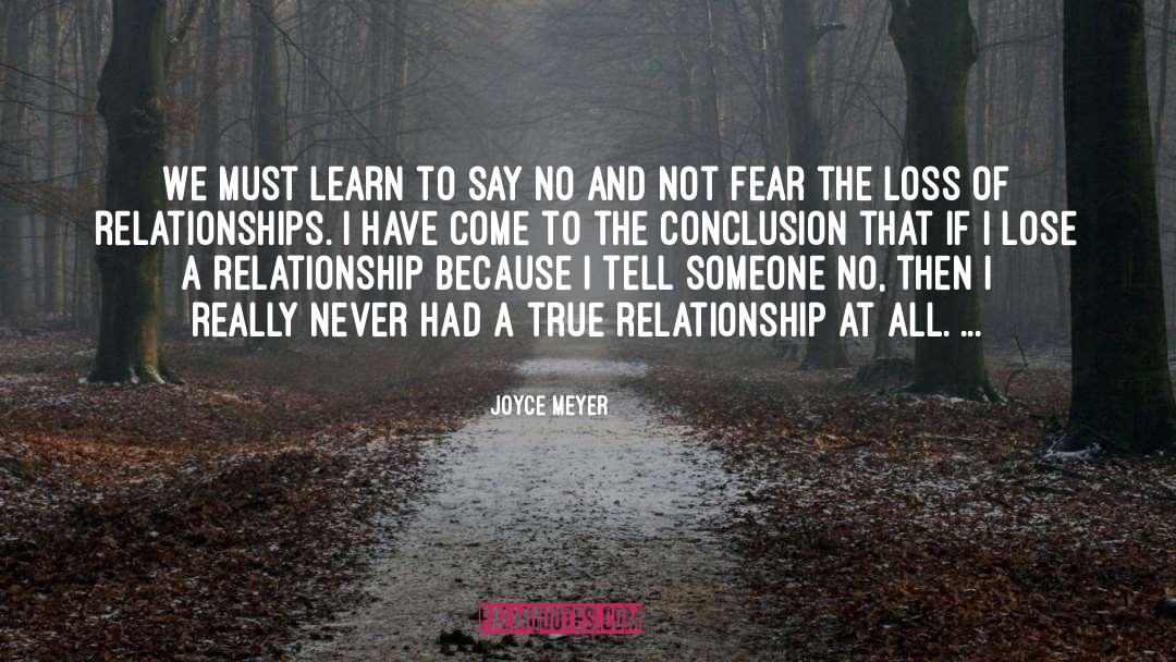 Learn To Say No quotes by Joyce Meyer