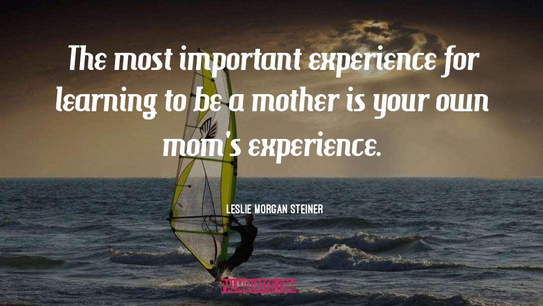 Learning Experience quotes by Leslie Morgan Steiner