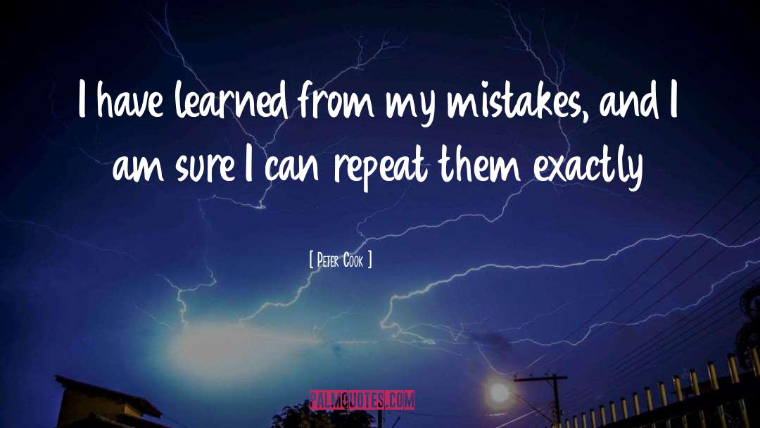 Learning From Errors quotes by Peter Cook