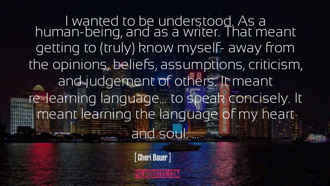 Learning Languages quotes by Cheri Bauer