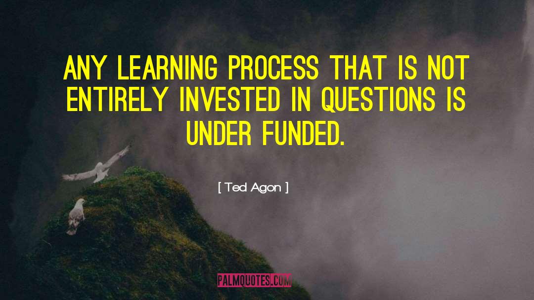 Learning Process quotes by Ted Agon