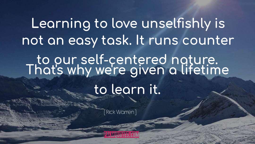 Learning To Love quotes by Rick Warren