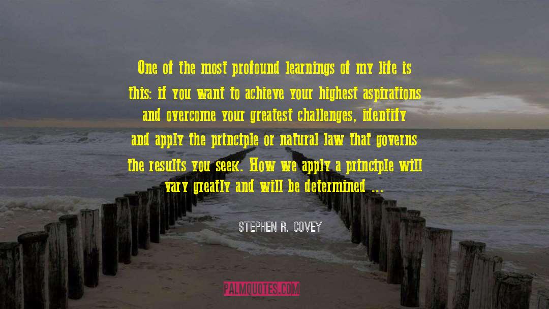 Learnings quotes by Stephen R. Covey