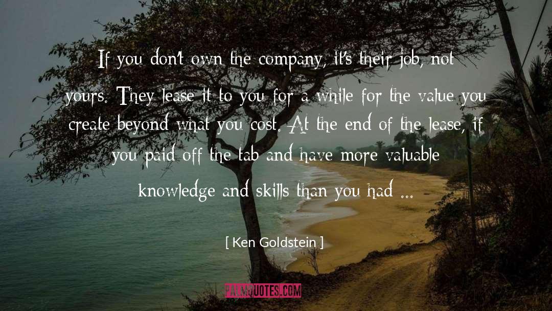 Lease quotes by Ken Goldstein