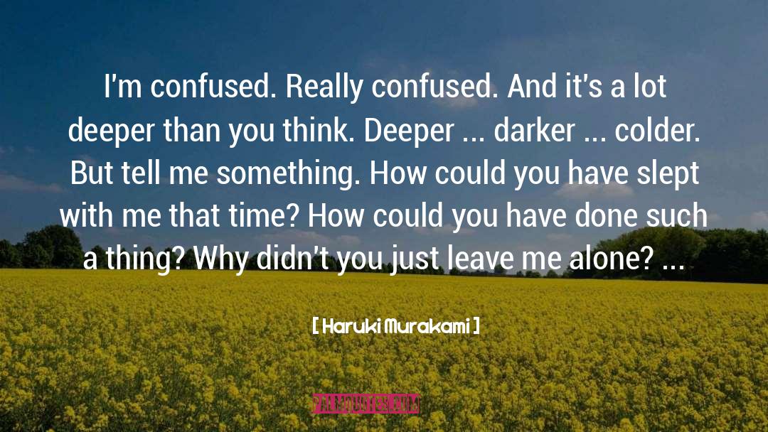 Leave Me Alone quotes by Haruki Murakami
