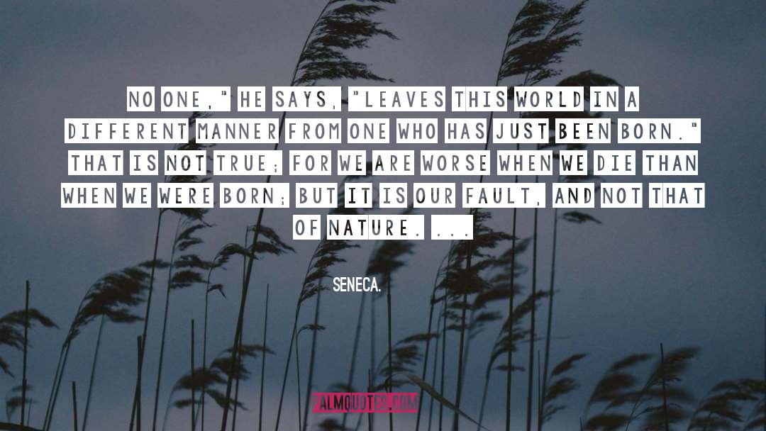 Leaves quotes by Seneca.