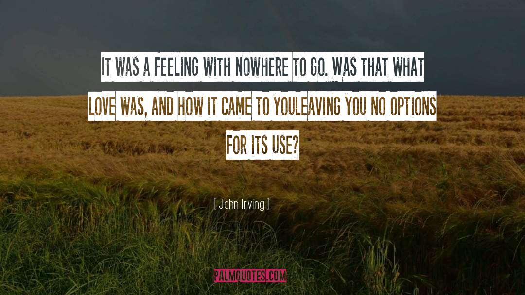 Leaving quotes by John Irving