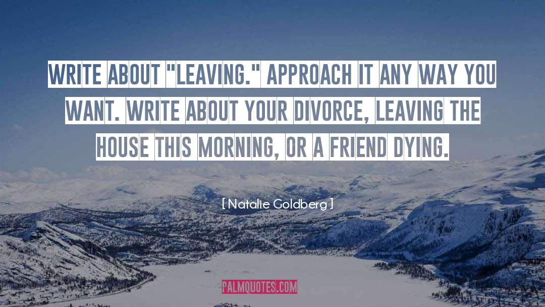 Leaving The House quotes by Natalie Goldberg