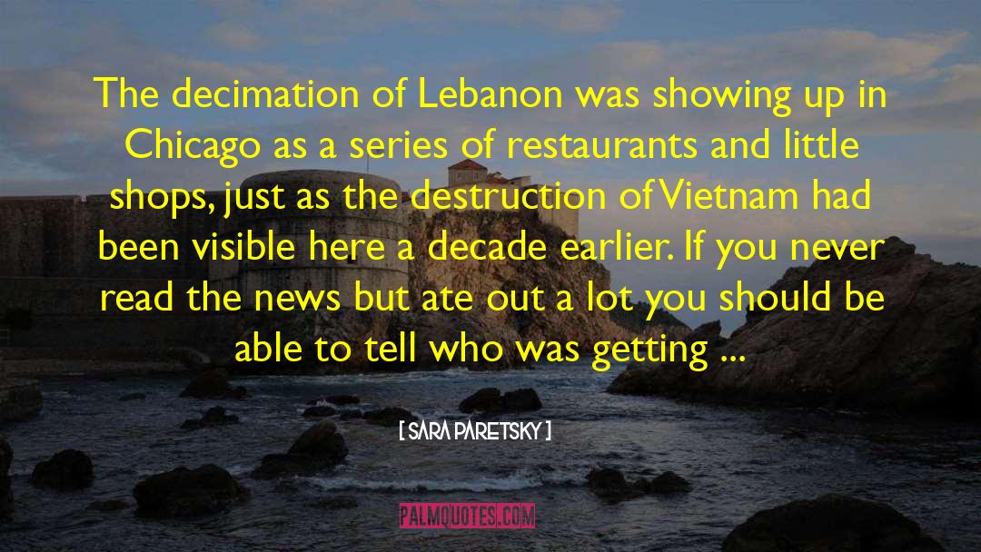 Lebanon quotes by Sara Paretsky