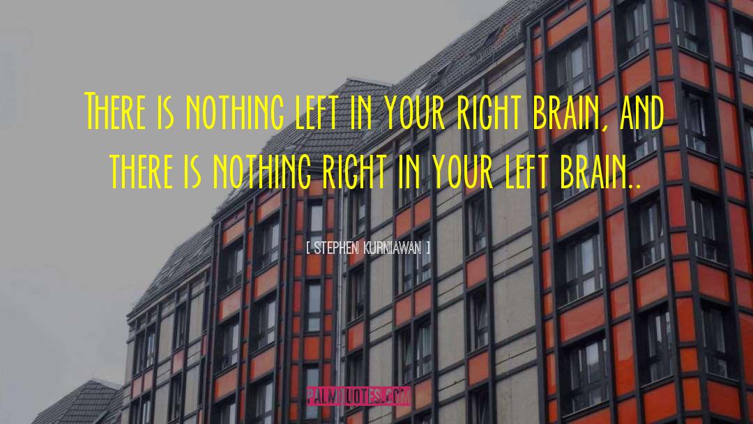 Left Brain quotes by Stephen Kurniawan