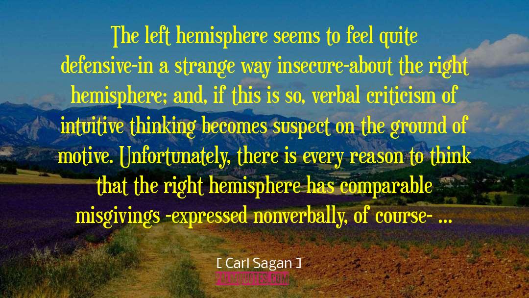 Left Brain quotes by Carl Sagan