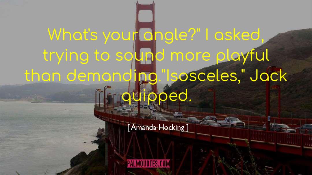 Left Double Angle quotes by Amanda Hocking