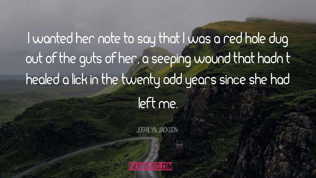 Left quotes by Joshilyn Jackson