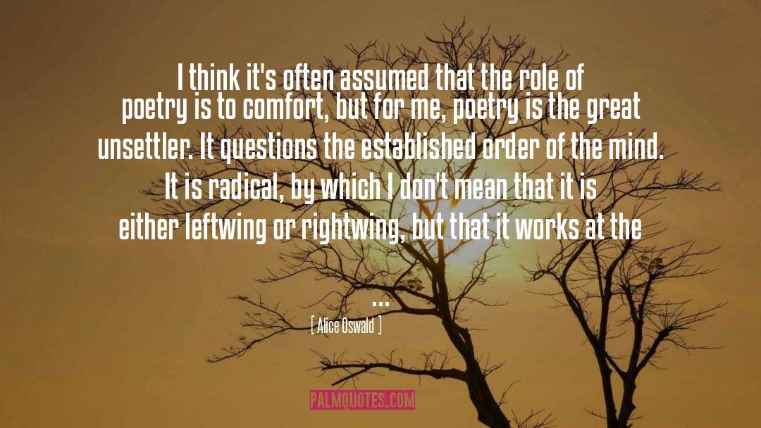 Leftwing quotes by Alice Oswald