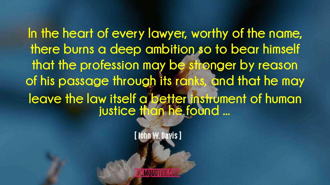 Legal Profession quotes by John W. Davis