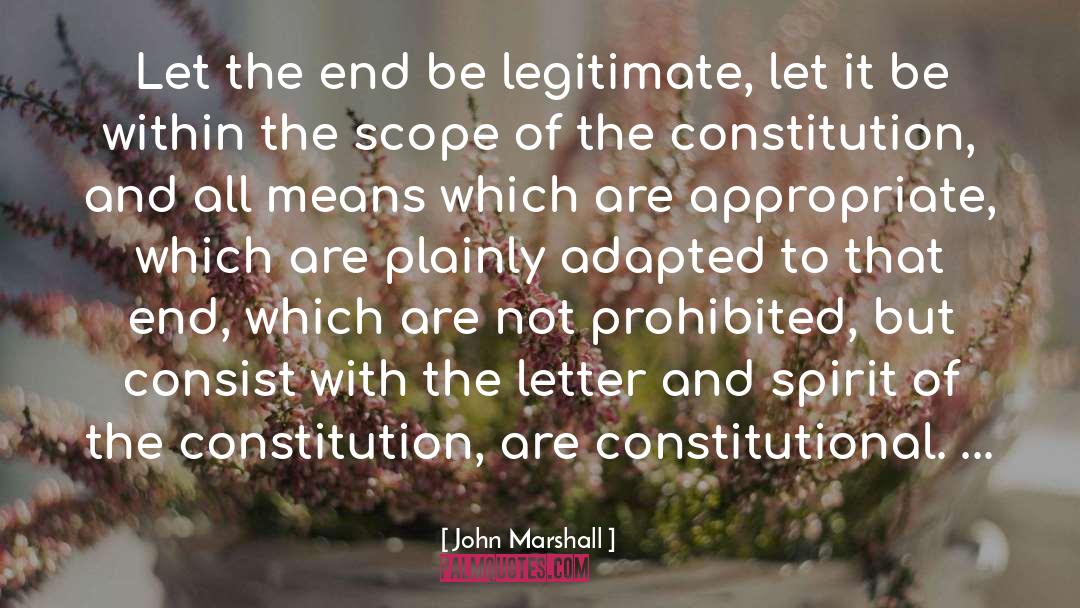 Legitimate quotes by John Marshall