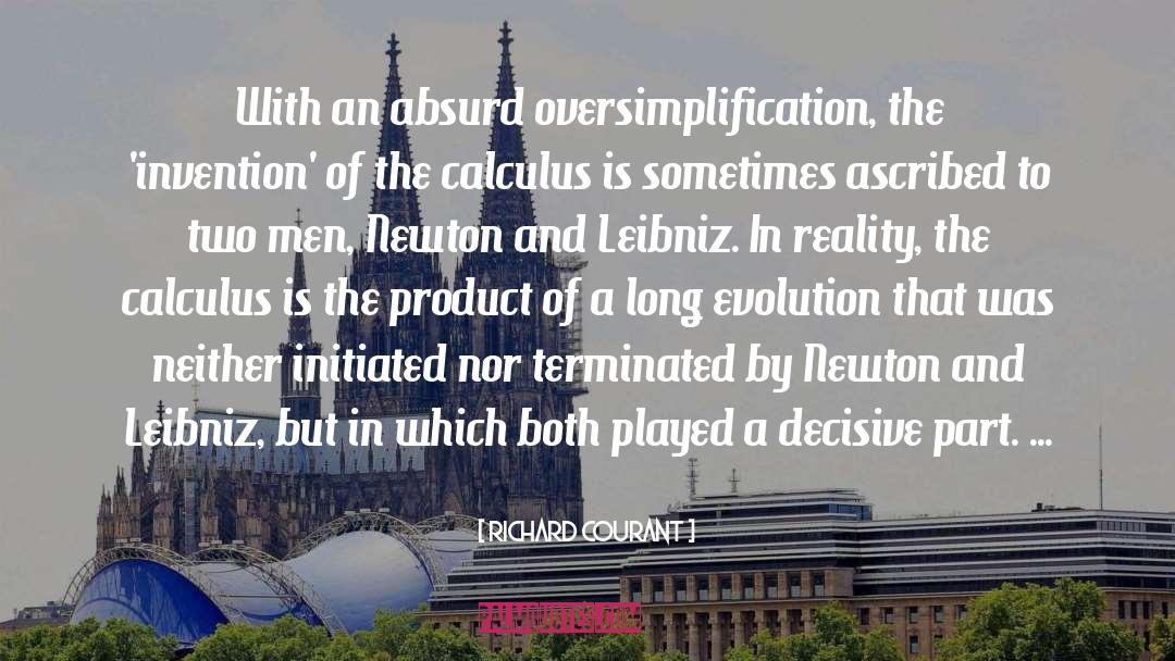 Leibniz quotes by Richard Courant