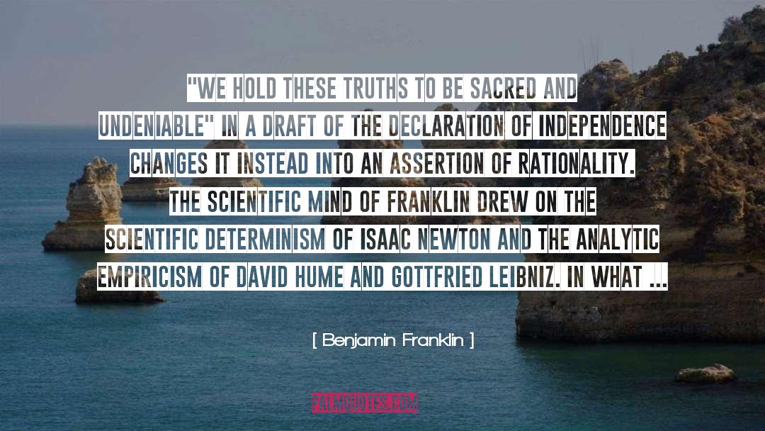Leibniz quotes by Benjamin Franklin