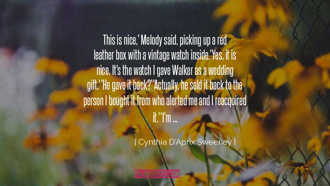 Leidner Wedding quotes by Cynthia D'Aprix Sweeney