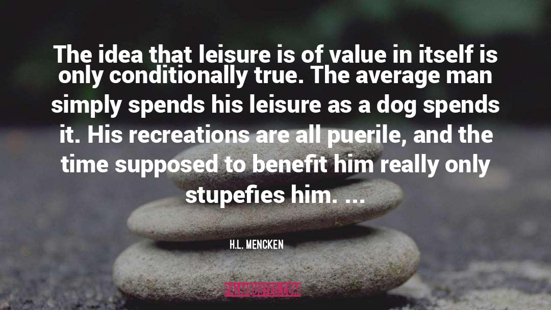 Leisure Time quotes by H.L. Mencken