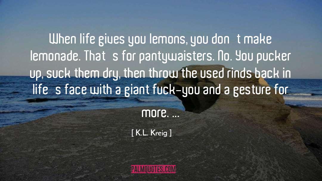 Lemonade quotes by K.L. Kreig