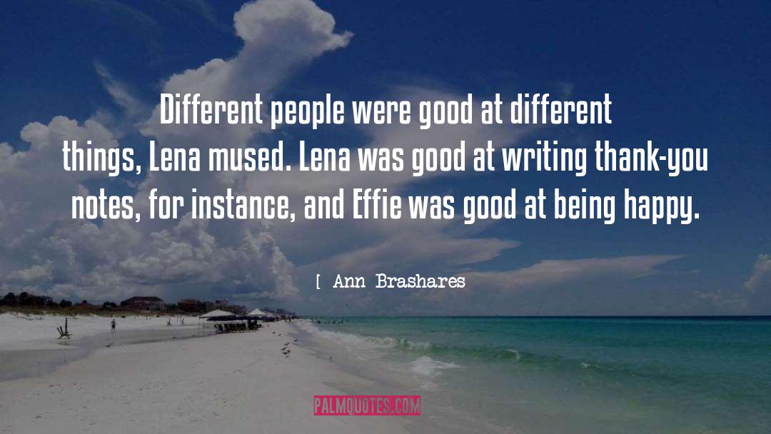 Lena Holloway quotes by Ann Brashares