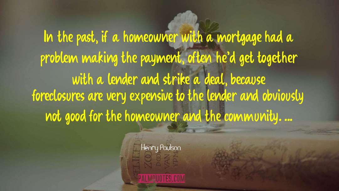 Lender quotes by Henry Paulson