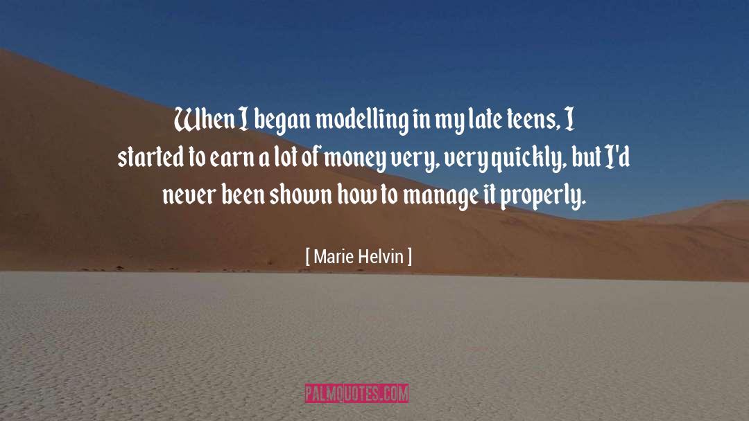 Lending Money quotes by Marie Helvin