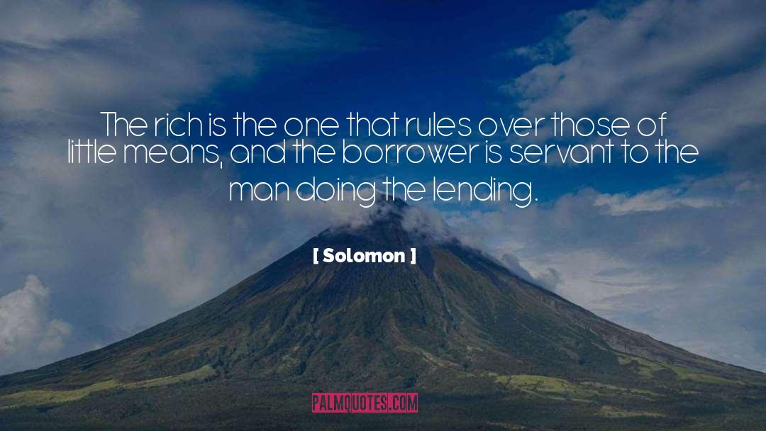 Lending quotes by Solomon