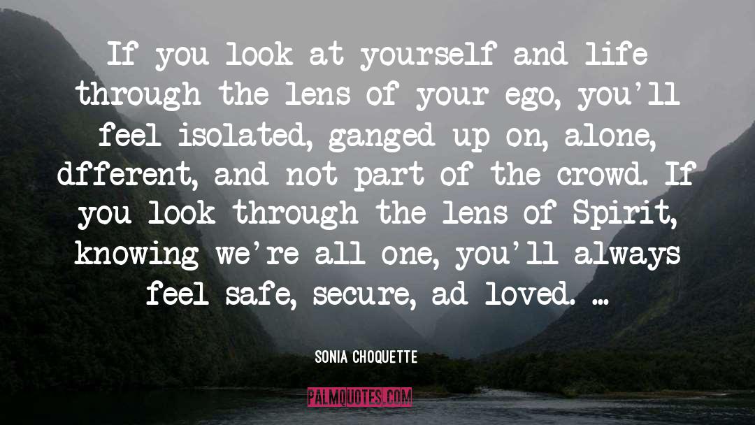 Lens quotes by Sonia Choquette