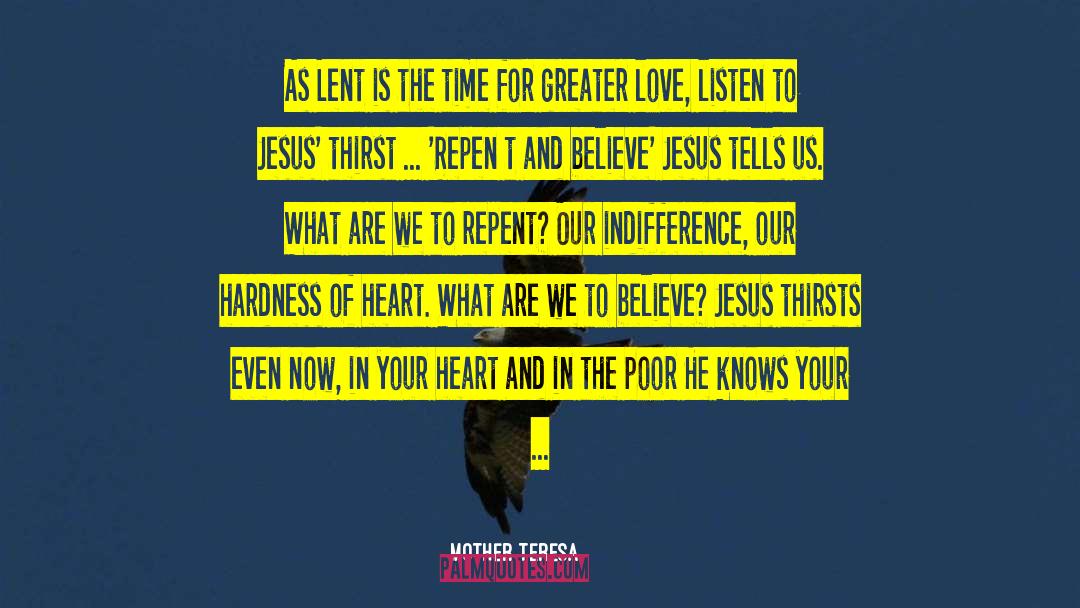 Lenten quotes by Mother Teresa