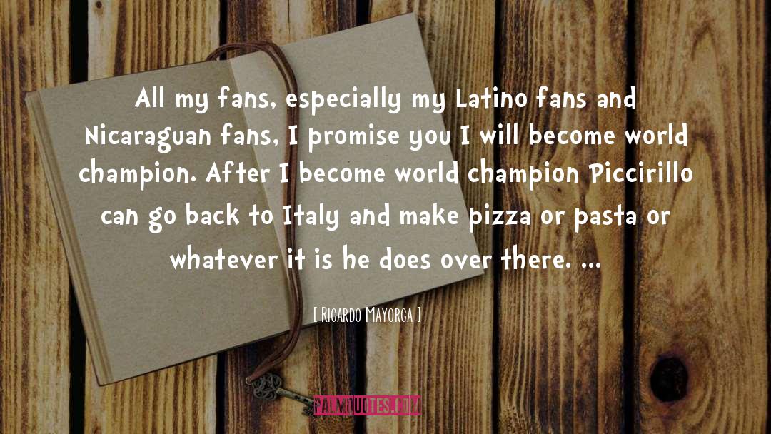 Lenzinis Pizza quotes by Ricardo Mayorga
