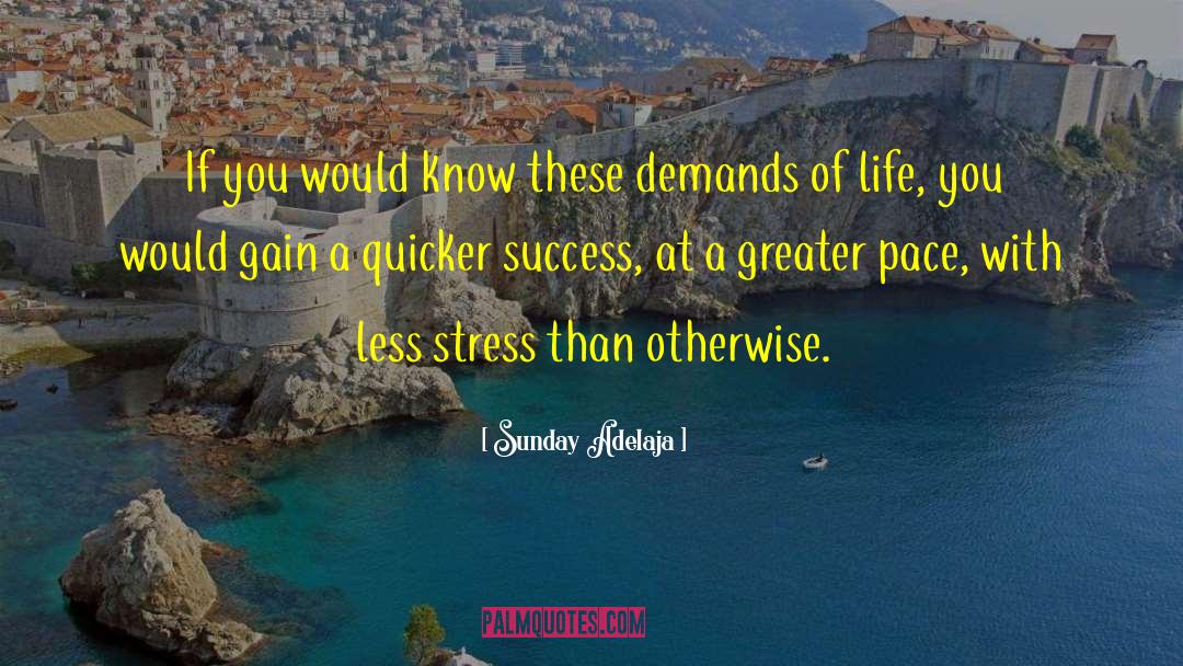 Less Stress quotes by Sunday Adelaja