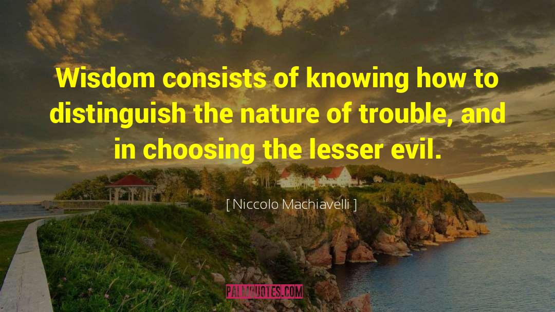 Lesser Evil quotes by Niccolo Machiavelli