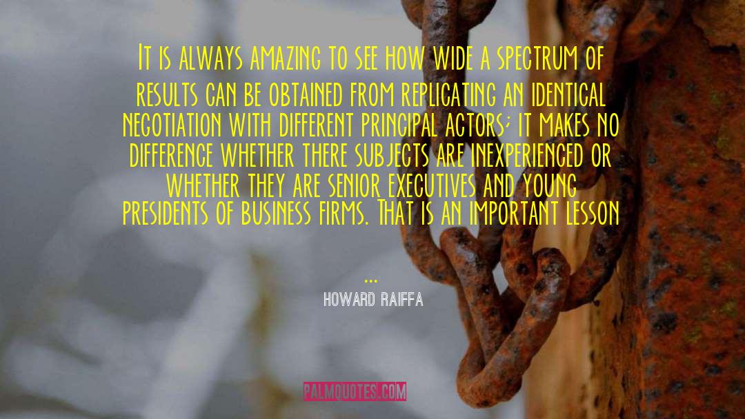 Lesson From Lossing quotes by Howard Raiffa