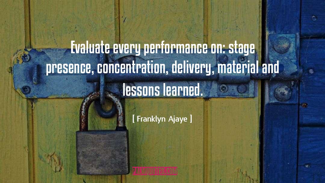 Lesson Learned quotes by Franklyn Ajaye