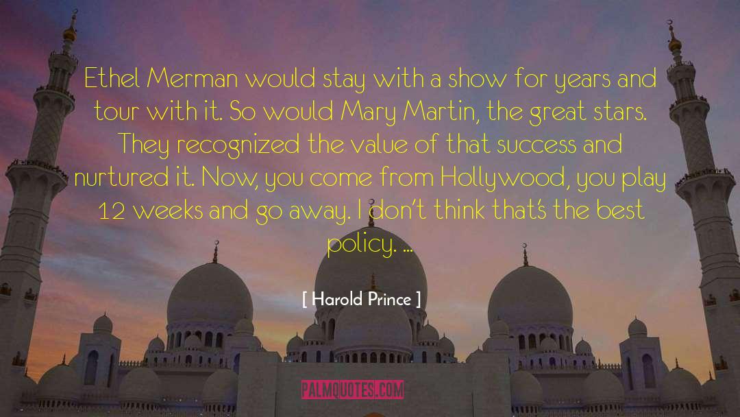 Lessons From Success quotes by Harold Prince