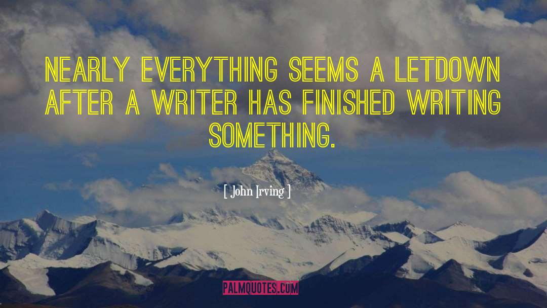 Letdown quotes by John Irving
