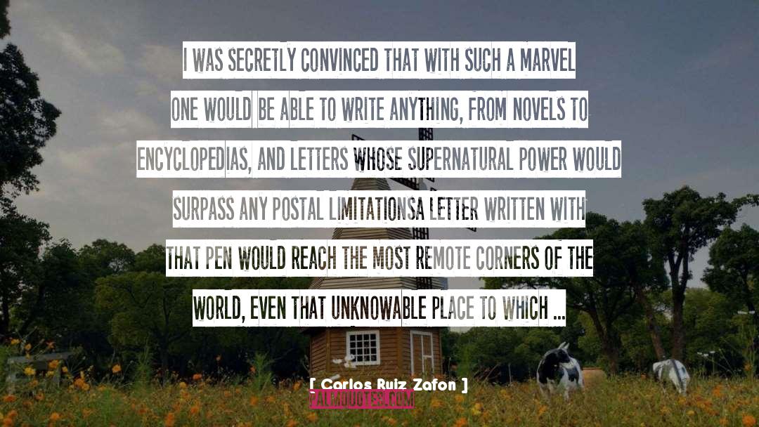 Letter From Ainsley To Cameron quotes by Carlos Ruiz Zafon