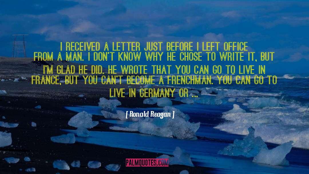 Letter From An Unknown Woman quotes by Ronald Reagan