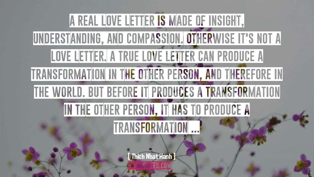 Letter quotes by Thich Nhat Hanh