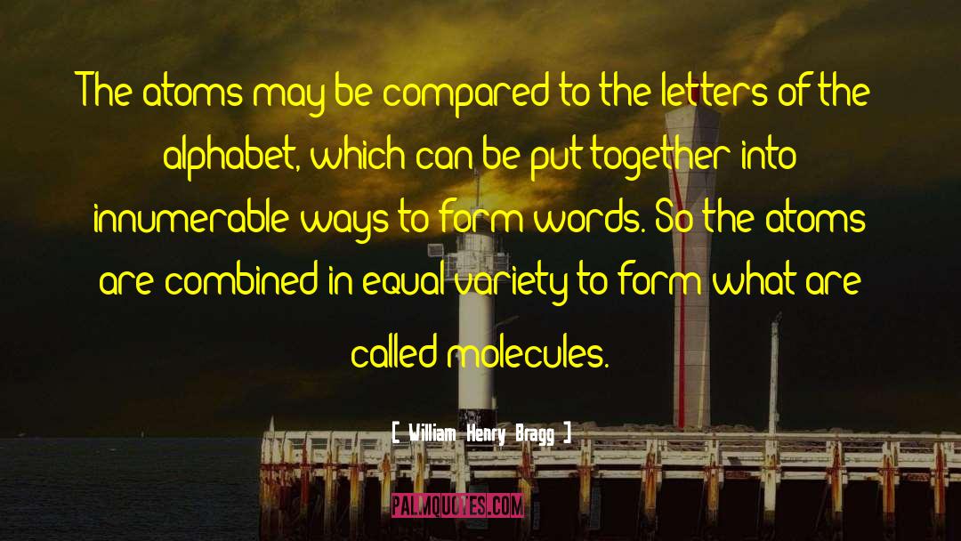 Letters Of The Alphabet quotes by William Henry Bragg