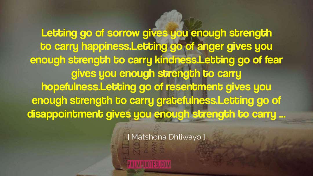 Letting Go Of Anger quotes by Matshona Dhliwayo