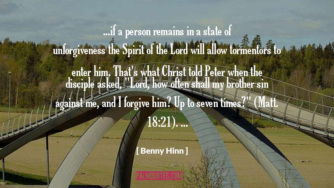 Letting Go Of Perfect quotes by Benny Hinn