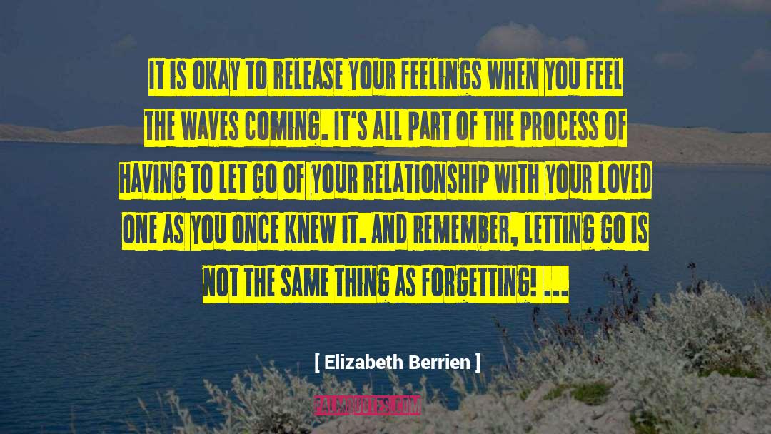 Letting Go Of Your Past quotes by Elizabeth Berrien