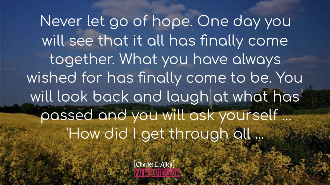 Letting Go quotes by Charles L. Allen