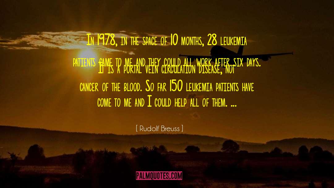 Leukemia quotes by Rudolf Breuss